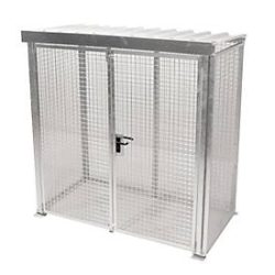 Bauer® Gasflaschen-Container, mit Dach, Doppelflügeltür, 32 Flaschen