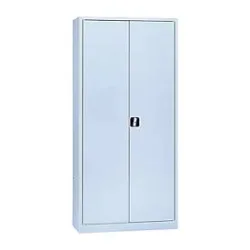Garderobenschrank, mit Mitteltrennwand, lichtgrau/lichtgrau