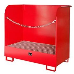 Bauer® Gefahrstoff-Depot für den Innenbereich, Spritzschutzwände, lackiert, feuerrot
