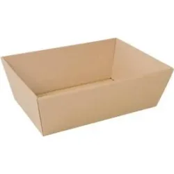 Geschenkkorb SAWP 181.705, rechteckig, gross, L 373 x B 285 x H 120 mm, Wellpappe, kraft-braun, 1 Stück