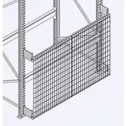 Gitterrückwand GRM-Set 6, Regalhöhe 3600 x Regallänge 2700 mm