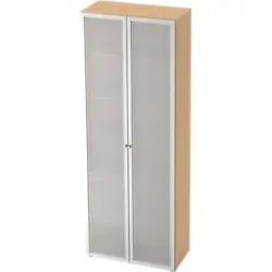 Glastürenschrank TOPAS LINE, 6 Ordnerhöhen, B 800 mm, Ahorn-Dekor