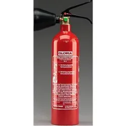 Kohlendioxid-CO2-Feuerlöscher, Inhalt 2 kg, mit Handhebel, Brandklasse B GLORIA