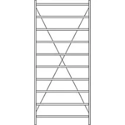 Grundregal R 3000, 10 Böden, B 1345 mm x T 600 mm, Böden lackiert