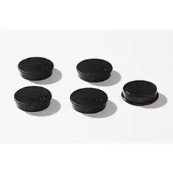 Haftmagnete, Ø 30 mm, Haftkraft ca. 700 g, 5 Stück, schwarz