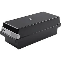 HAN Tischkarteikasten DIN A6 1300 Karten Schwarz 17,7 x 36 x 14 cm