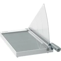 Leitz Precision Home Office Hebelschneider 9020 A3 420 mm Edelstahl-Klinge Holz-Laminat Arbeitsfläche EdgeGlow-Kantenlicht Grau 10 Blatt