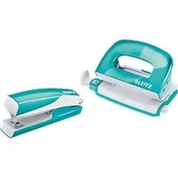 LEITZ Locher/Hefter NewNeXXt 55612051 eisblau Set