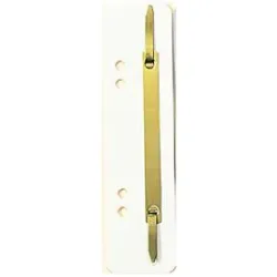 Heftstreifen Exacompta 425001B, Lochung 60 & 80 mm, L 150 x B 35 mm, Kunststoff & Metall, weiss, 100 Stück