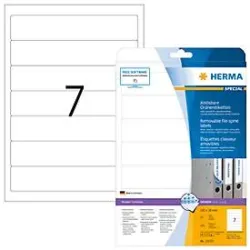 HERMA 10155 Ablösbare Ordneretiketten A4 38 x 192 mm Weiß 175 Stück