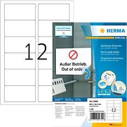HERMA Etiketten SPECIAL 88.9x46.6mm 10304 weiss,non-perm. 1200St./100Bl.