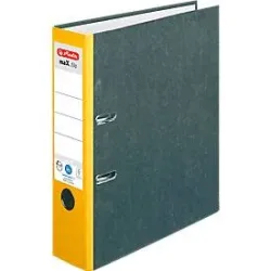 herlitz Ordner maX.file nature, DIN A4, Rückenbreite 80 mm, gelb