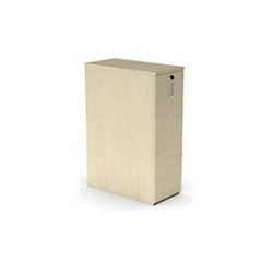 Hochcontainer Big Tower BEXXSTAR, 3 Regalfächer, links, abschliessbar, B 400 x T 800 x H 1155 mm, Ahorn-Dekor