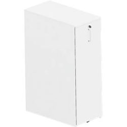 Hochcontainer Big Tower BEXXSTAR, 3 Regalfächer, rechts, abschliessbar, B 400 x T 800 x H 1155 mm, weiss