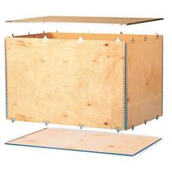 Holzfaltkiste, 1 Euromass, 6 mm Birkensperrholz, weltweit einsetzbar