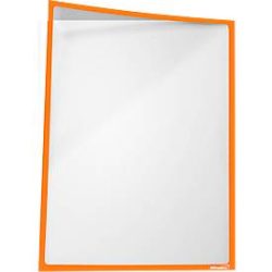 Infotasche, magnetisch, PET-Folie, A3 hoch/quer, orange, 5 Stück