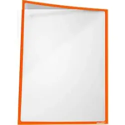 Infotasche, magnetisch, PET-Folie, A4 hoch/quer, orange, 5 Stück