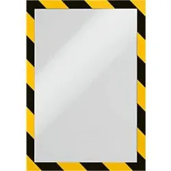 Informationsrahmen DURAFRAME® SECURITY A4, gelb/schwarz, 2 Stück