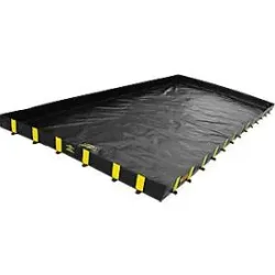Justrite Leckage-Faltwanne XT, L 15200 x B 3700 x H 305 mm, bis 16978 L, schwarz