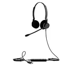 Jabra On-Ear Headset BIZ? 2400 Duo, STD, Noise Cancelling, QD-Kabel, 360° drehbares Mikrofon, binaural