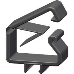 Kabelhalter CC5 für Arbeitstisch TRESTON Quick Edge, ESD-leitfähig, lichtgrau RAL 7035, 5 Stück