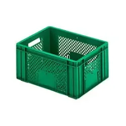 Kasten im EURO-Mass, L 400 x B 300 mm, ohne Deckel, Inhalt 16 l, grün