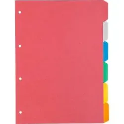 Kartonregister Schäfer Shop Select, 1er Pack, 4-fach Lochung, 160 g/qm Recyclingkarton, 6-teilig