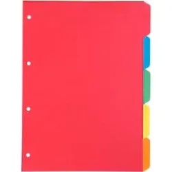 Kartonregister Schäfer Shop Select, 5er Pack, 4-fach Lochung, 160 g/qm Recyclingkarton, 5-teilig