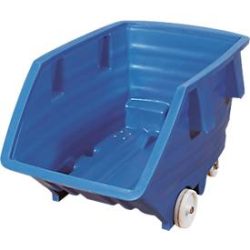Kippwagen, Polyethylen, blau, B 960 x T 1440 x H 825 mm, 500 l, Schüttkanthöhe 460 mm, bis 150 kg