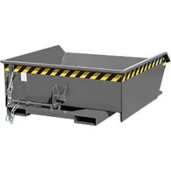 Kippbehälter Bauer Mini Typ MGU 460, niedrige Bauhöhe, 460 l Inhalt, grau