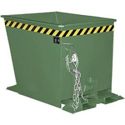 Kippbehälter GU-RZ55, für Routenzüge, Kipp- und Rutschsicherung, 550 l, RAL 6011 grün