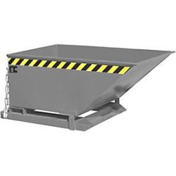Bauer® Muldenkipper, niedrige Mulde, lackiert, Volumen 0,4 m³, RAL 7005 mausgrau