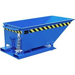 Bauer® Muldenkipper, niedrige Mulde, lackiert, Volumen 0,25 m³, RAL 5012 lichtblau