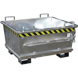 Bauer® Stapelbarer Klappbodenbehälter, verzinkt, Volumen 0,5 m³