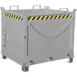 Bauer® Klappbodenbehälter, 3-fach stapelbar, verzinkt, TK 1.250 kg, Volumen 1 m³