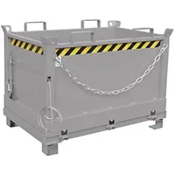 Bauer® Klappbodenbehälter, 3-fach stapelbar, verzinkt, TK 1.000 kg, Volumen 0,5 m³