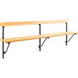 Klappbank, Holz, L 2000 mm, anthrazit (RAL 7016)
