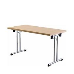 Schreibtisch Office Braun Holz 138 cm Stapelbar - Farbe: buche - Material: Holzwerkstoff - Schreibtisch