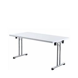 Schreibtisch Office Weiss Holz 160 cm Stapelbar - Material: Holzwerkstoff - Schreibtisch