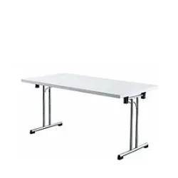 Schreibtisch Office Weiss Holz 160 cm Stapelbar - Material: Holzwerkstoff - Schreibtisch