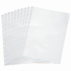 Klarsichthülle FolderSys, DIN A4, oben offen, T-Stanzung für 12 Ringe, transparent, 10 Stück