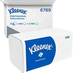 Kleenex Mainline Falthandtücher V-falz Weiss 2-lagig 6789 15 Stück à 186 Blatt