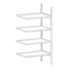 Bauer® Kleingebinderegal, Anbauregal mit Auffangwanne 3020-4E, verzinkt