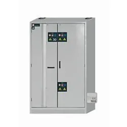 Kombi-Sicherheitsschrank Typ 30 asecos K-PHOENIX-30, Flügel- und Falttüren mit Türfeststellanlage, Front Lichtgrau, B 1202 x T 599 x H 1968 mm
