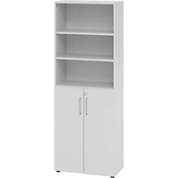 Hammerbacher Schrank V968T3/5/5/BS Grau 80 x 42 x 215,4 cm