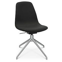 Konferenzsessel Topstar Sitness Life 1.1, dreh-/sitzhöhenverstellbar, ohne Armlehnen, B 460 x T 390 x H 450-480 mm, 4-Fussgestell, Alu matt & Stoff, schwarz