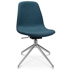 Konferenzsessel Topstar Sitness Life 1.1, dreh-/sitzhöhenverstellbar, ohne Armlehnen, B 460 x T 390 x H 450-480 mm, 4-Fussgestell, Alu poliert & Stoff, petrol