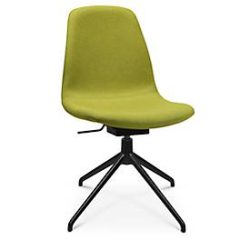 Konferenzsessel Topstar Sitness Life 1.1, dreh-/sitzhöhenverstellbar, ohne Armlehnen, B 460 x T 390 x H 450-480 mm, 4-Fussgestell, Alu schwarz-matt & Stoff, gelb