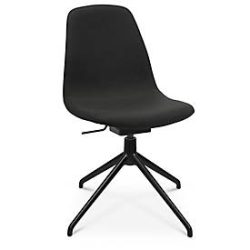 Konferenzsessel Topstar Sitness Life 1.1, dreh-/sitzhöhenverstellbar, ohne Armlehnen, B 460 x T 390 x H 450-480 mm, 4-Fussgestell, Alu schwarz-matt & Stoff, schwarz