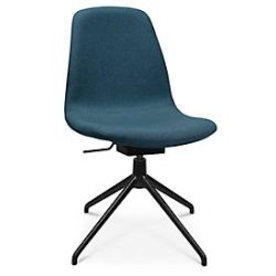 Konferenzsessel Topstar Sitness Life 1.1, dreh-/sitzhöhenverstellbar, ohne Armlehnen, B 460 x T 390 x H 450-480 mm, 4-Fussgestell, Alu schwarz-matt & Stoff, petrol